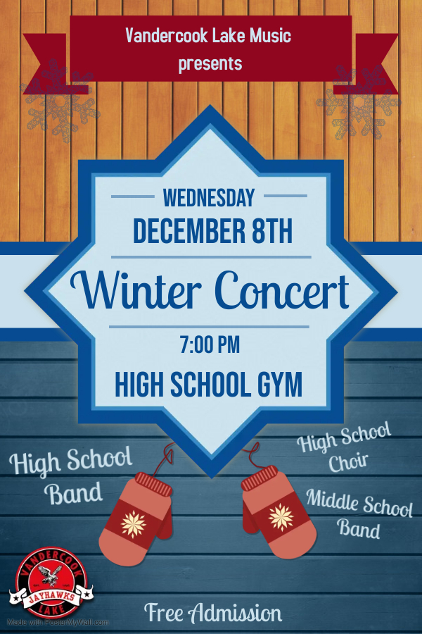 Winter Concert: Dec 8th at 7PM