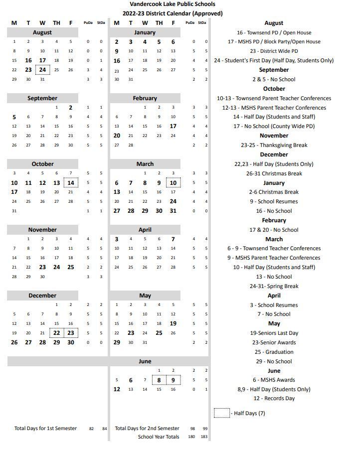 District Calendar 22-23
