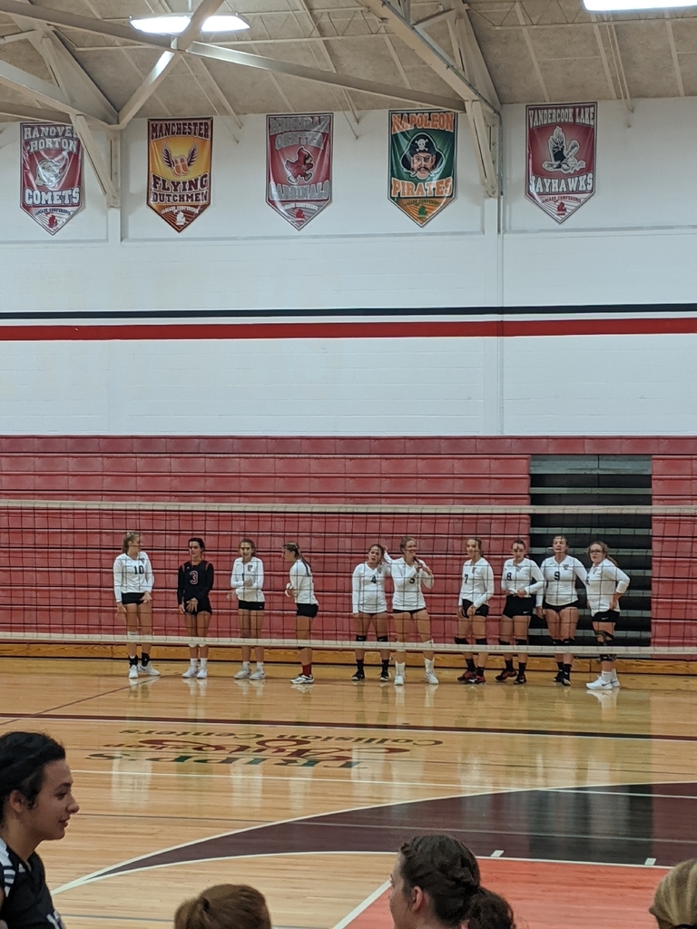 volleyball ready for match with Hudson
